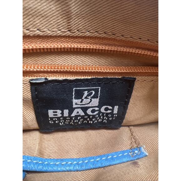 Biacci Leather Peacock Design Crossbody Purse - Picture 6 of 11